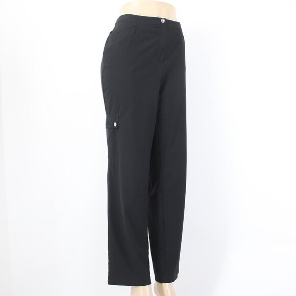 Chicos Zenergy Pant Sz 1 x 31 Reg Black Pockets Polyester Spandex Pant - Picture 5 of 16